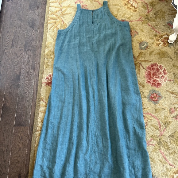 Pure J. Jill Linen Tank Maxi Dress – Size Large – Blue-Green – EUC - Picture 6 of 9